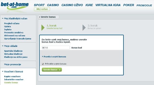 Bet at home kladionica uzmite bonus