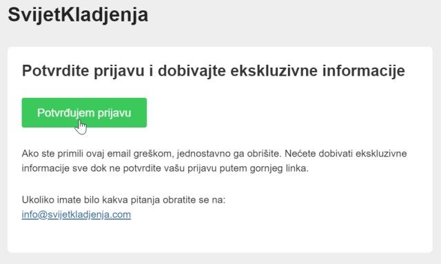 Potvrdite prijavu