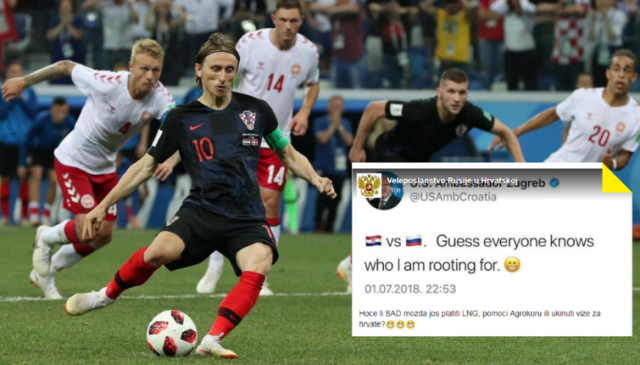 Okršaj ruskog i američkog veleposlanstva zbog utakmice Hrvatska – Rusija!