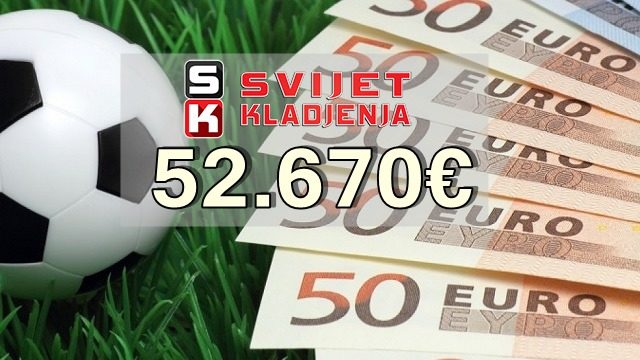 POGODILI SMO KOEFICIJENT OD 5.267: Da ste u subotu uplatili 10€ na naše parove, dobili bi 52.670€