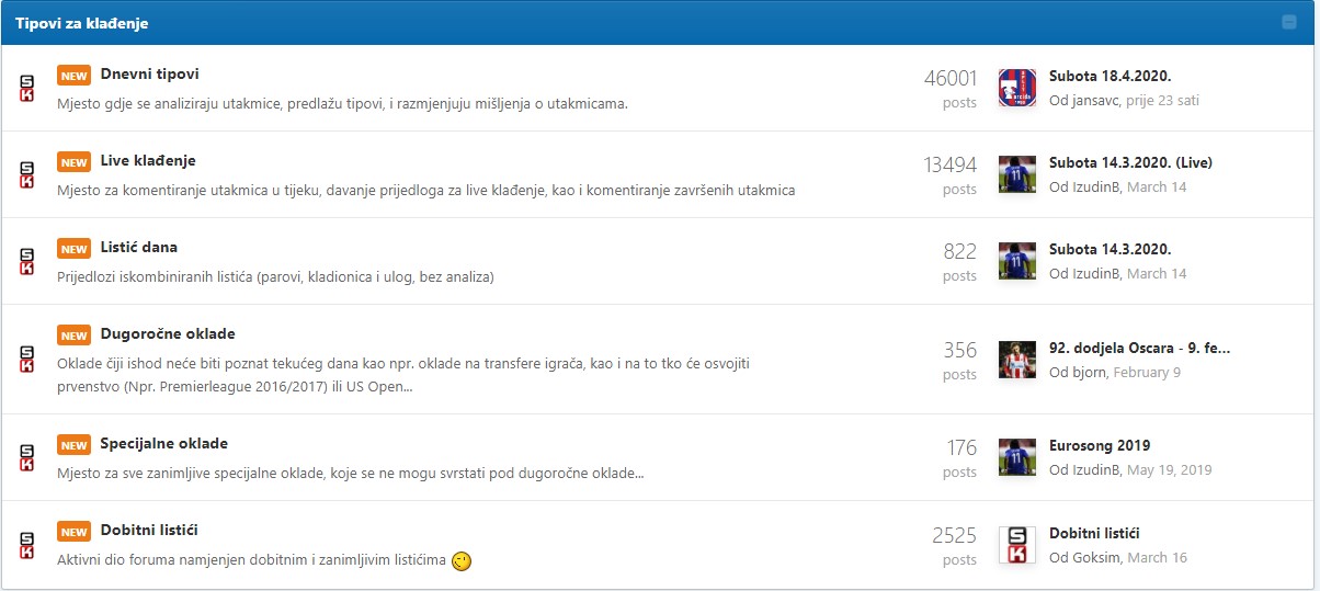 Kladionica besplatni tipovi i tiketi