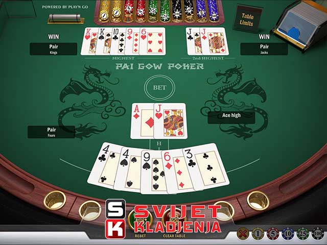 pai gow poker online