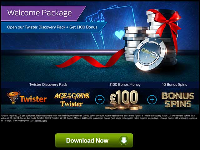 william hill poker no deposit bonus