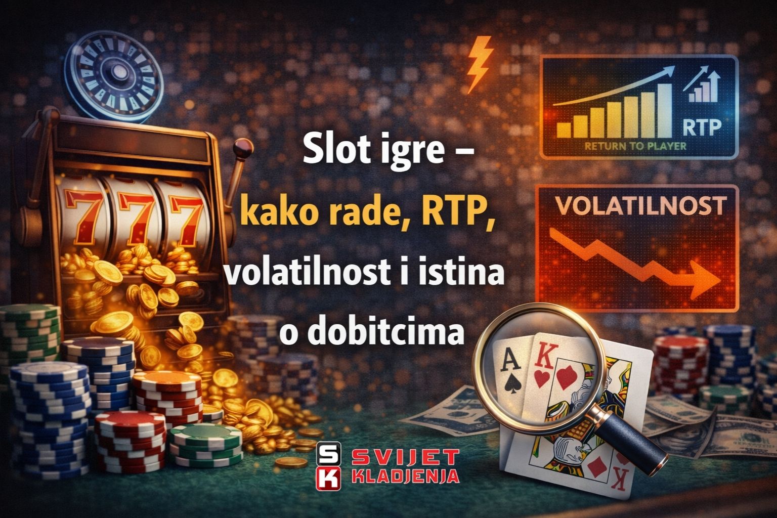 Slot igre – kako rade, RTP, volatilnost i istina o dobitcima