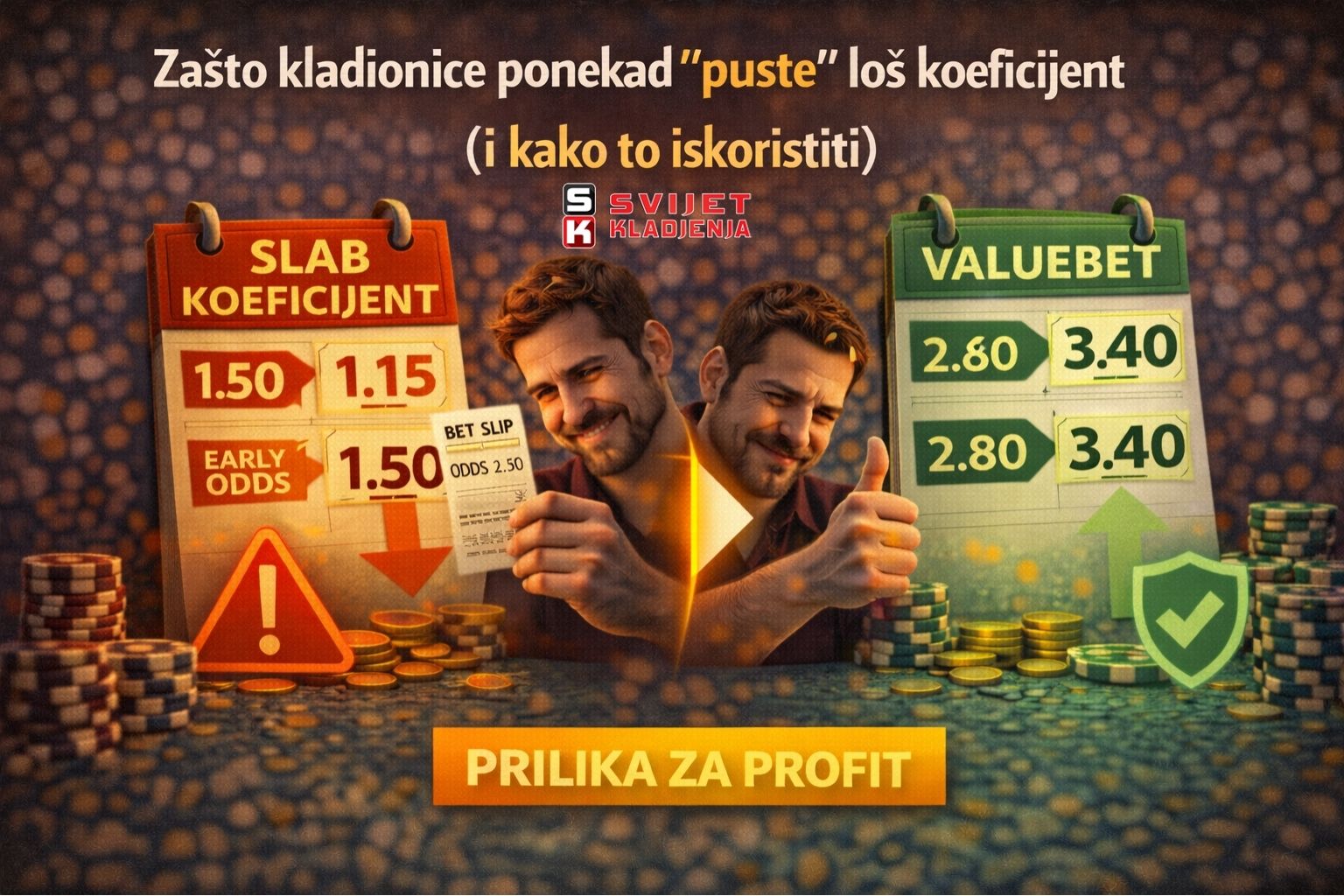 Zašto kladionice ponekad “puste” loš koeficijent (i kako to iskoristiti)