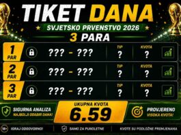 Tiket dana 18.06.2026: Kvota 6.59 na tri pažljivo odabrana para