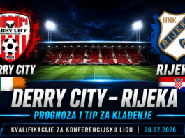 Derry City – Rijeka prognoza i tip za klađenje | Kvalifikacije za Konferencijsku ligu (30.07.2026.)