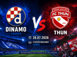 Kvalifikacije za Ligu prvaka: Dinamo Zagreb – Thun Dinamo - Thun