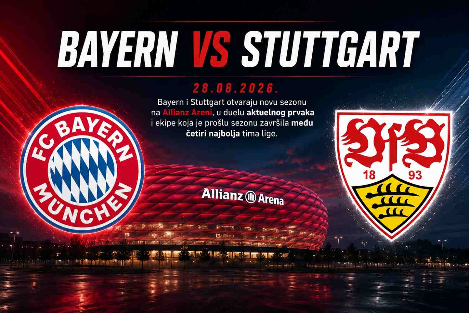 Bayern München vs Stuttgart - Bundesliga 2026/27 najava
