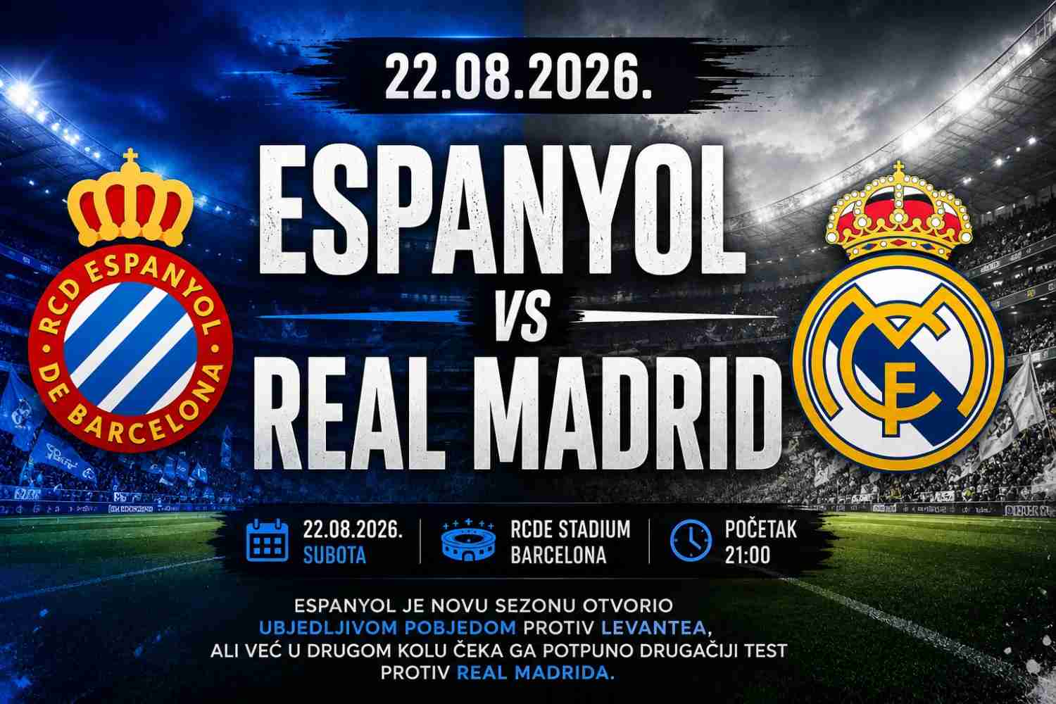 Espanyol vs Real Madrid - La Liga najava i kvote
