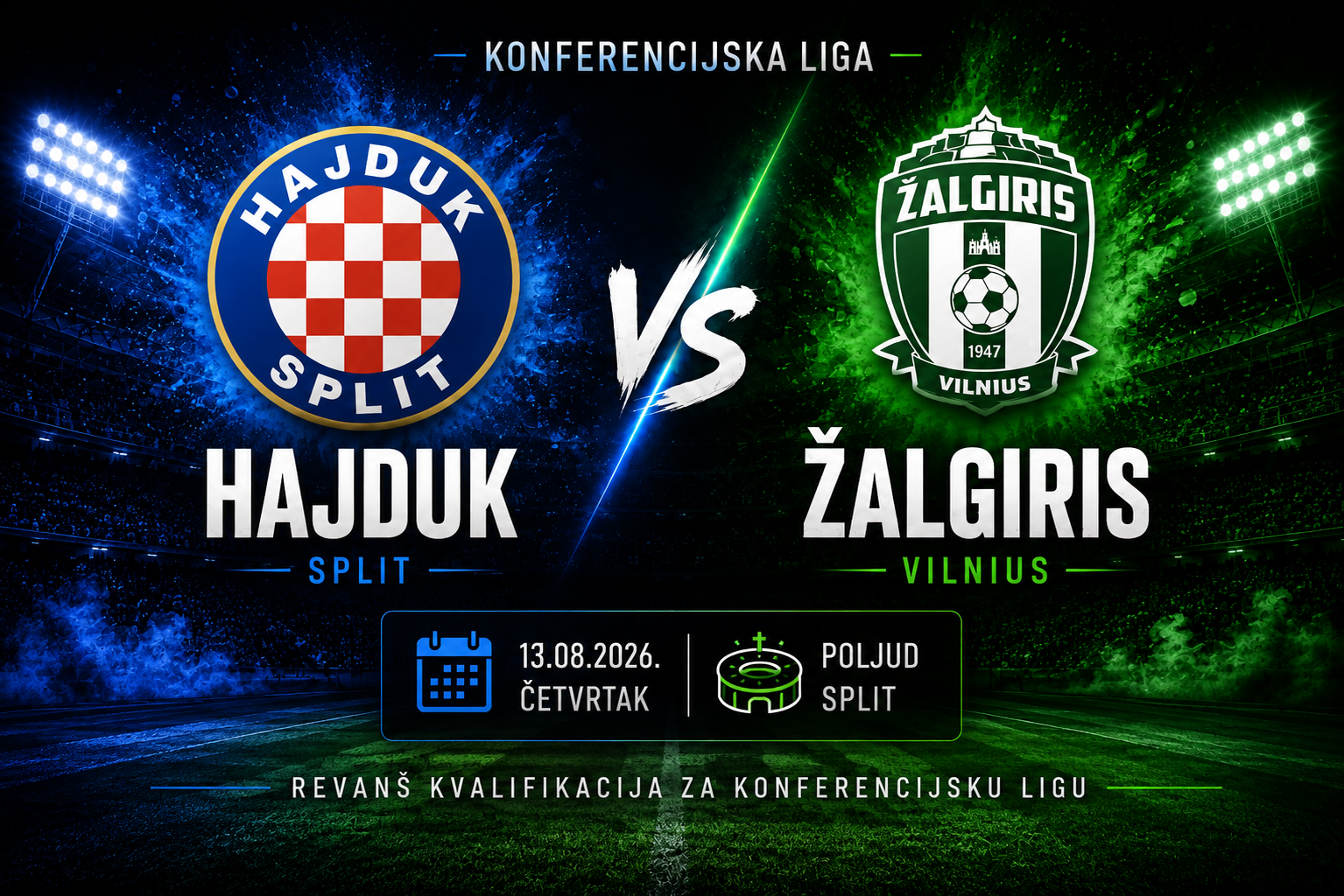 Hajduk vs Žalgiris - revanš, najava i kvote