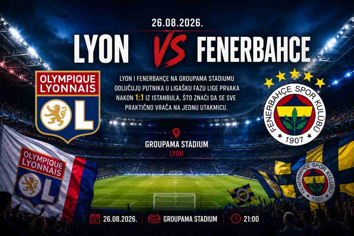 Lyon vs Fenerbahce - Liga prvaka kvalifikacije najava