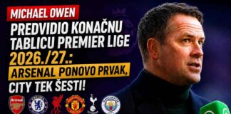 Michael Owen predvidio konačnu tablicu Premier lige 2026./27.: Arsenal ponovo prvak, City tek šesti! Michael Owen predvidio