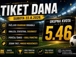 Tiket dana – Subota 22.8.2026. TIKET DANA