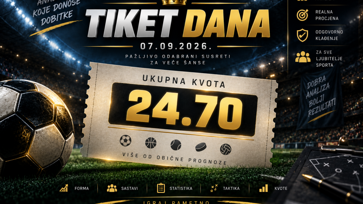 Tiket dana 07.09.2026. – ukupna kvota 24.70