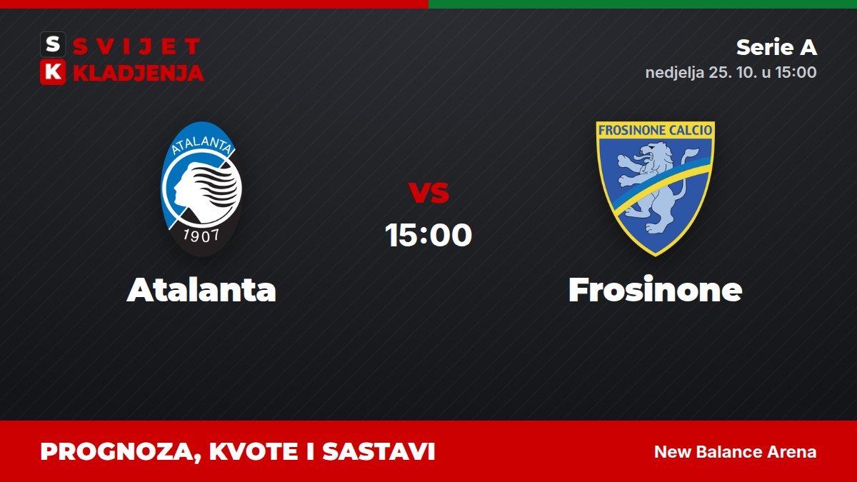 Atalanta – Frosinone, Serie A: prognoza i kvote