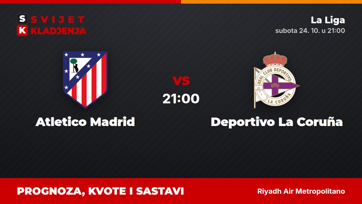 Atletico Madrid – Deportivo La Coruña, La Liga: prognoza i kvote