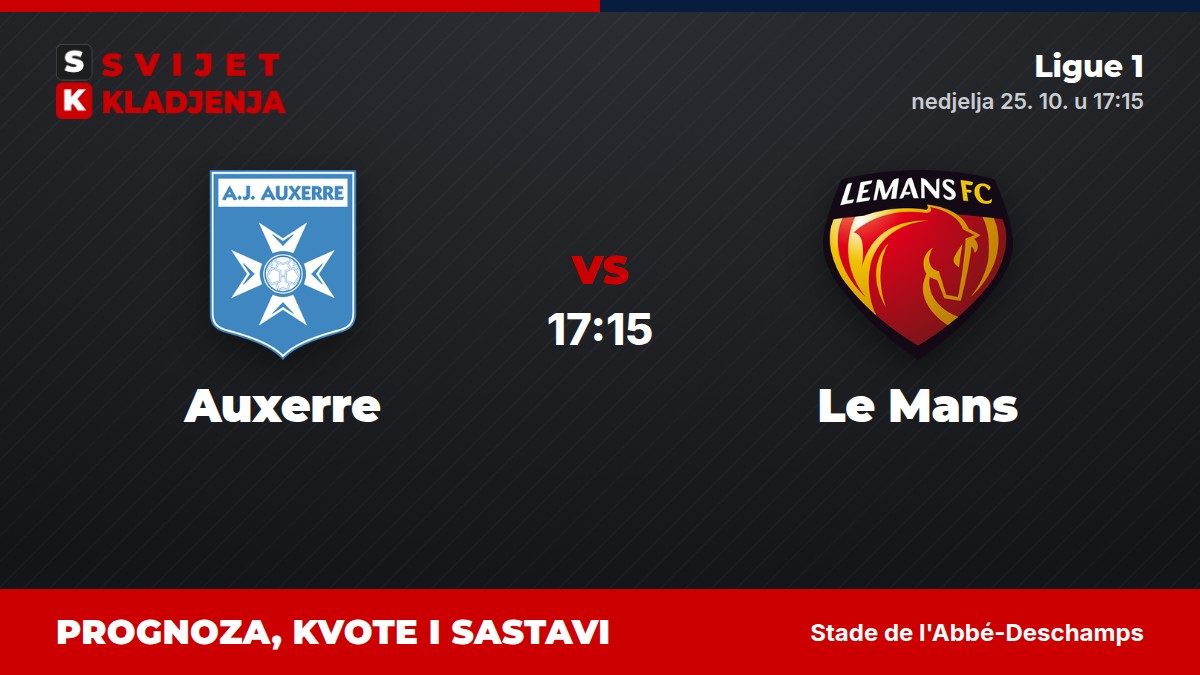 Auxerre – Le Mans, Ligue 1: prognoza i kvote