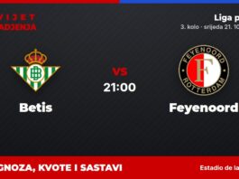 Betis – Feyenoord prognoza i tip: gol-fešta u Sevilli, srijeda u 21:00 Betis – Feyenoord, Liga prvaka: prognoza i kvote