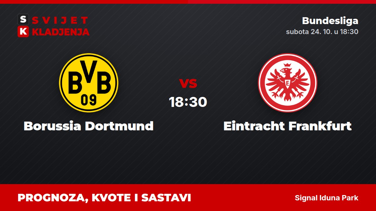 Borussia Dortmund – Eintracht Frankfurt, Bundesliga: prognoza i kvote