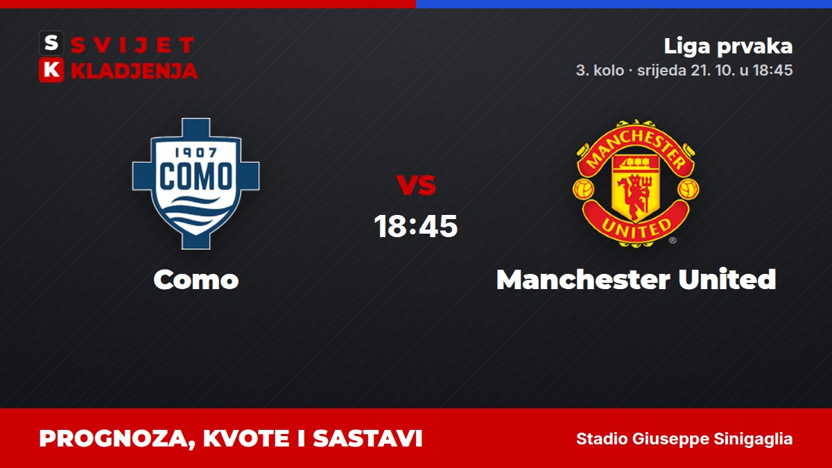 Como – Manchester United, Liga prvaka: prognoza i kvote
