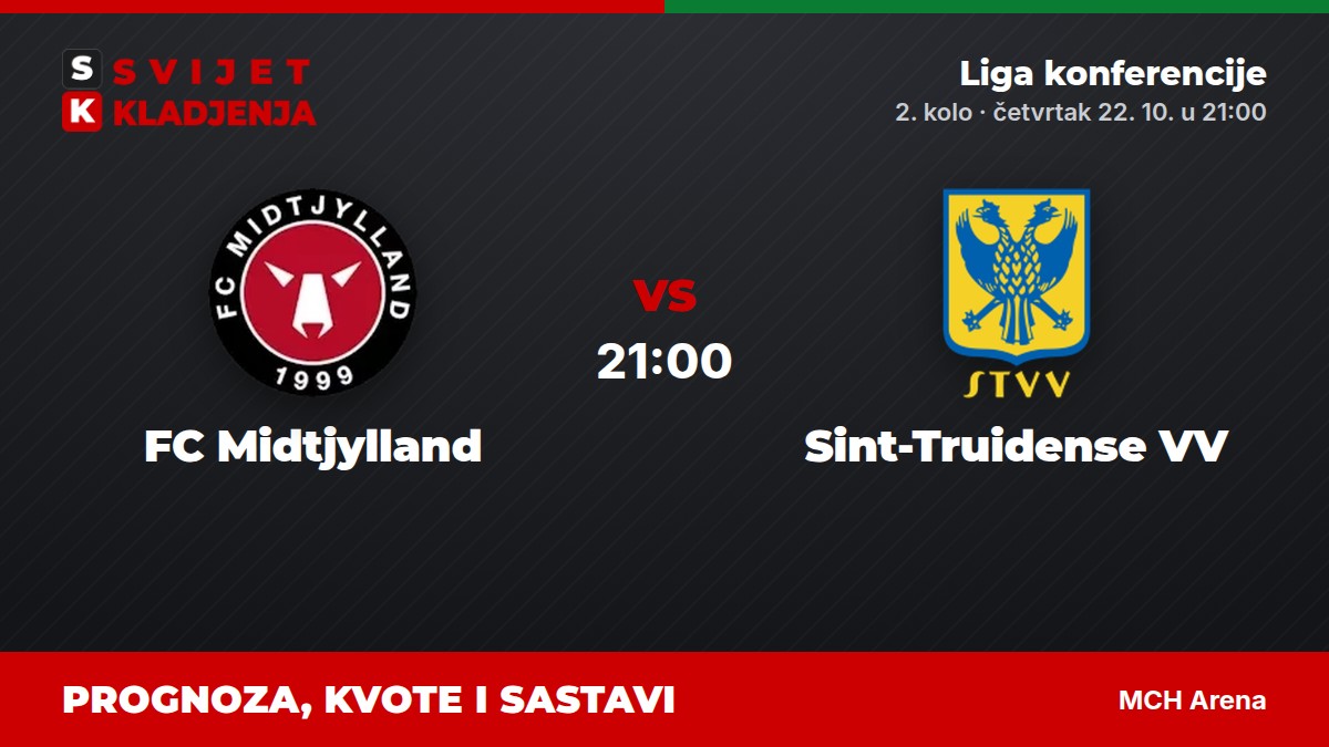 FC Midtjylland – Sint-Truidense VV, Liga konferencije: prognoza i kvote