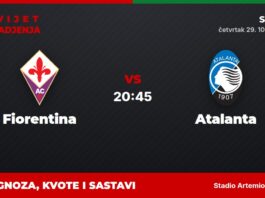 Fiorentina – Atalanta prognoza i tip: Oba tima daju gol, četvrtak u 20:45 Fiorentina – Atalanta, Serie A: prognoza i kvote