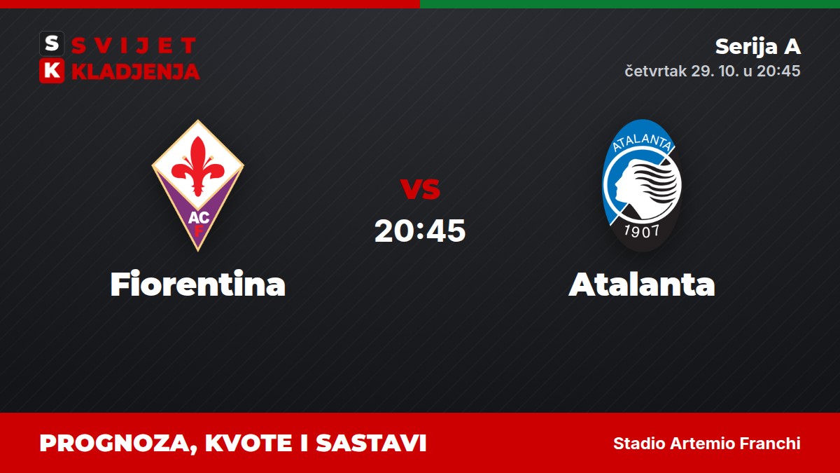 Fiorentina – Atalanta, Serija A: prognoza i kvote