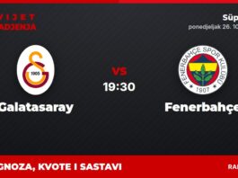Galatasaray – Fenerbahçe prognoza i tip: 1X, ponedjeljak u 19:30 Galatasaray – Fenerbahçe, Süper Lig: prognoza i kvote