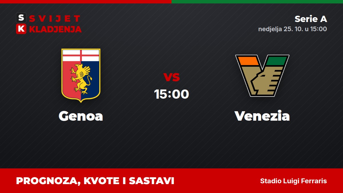 Genoa – Venezia, Serie A: prognoza i kvote