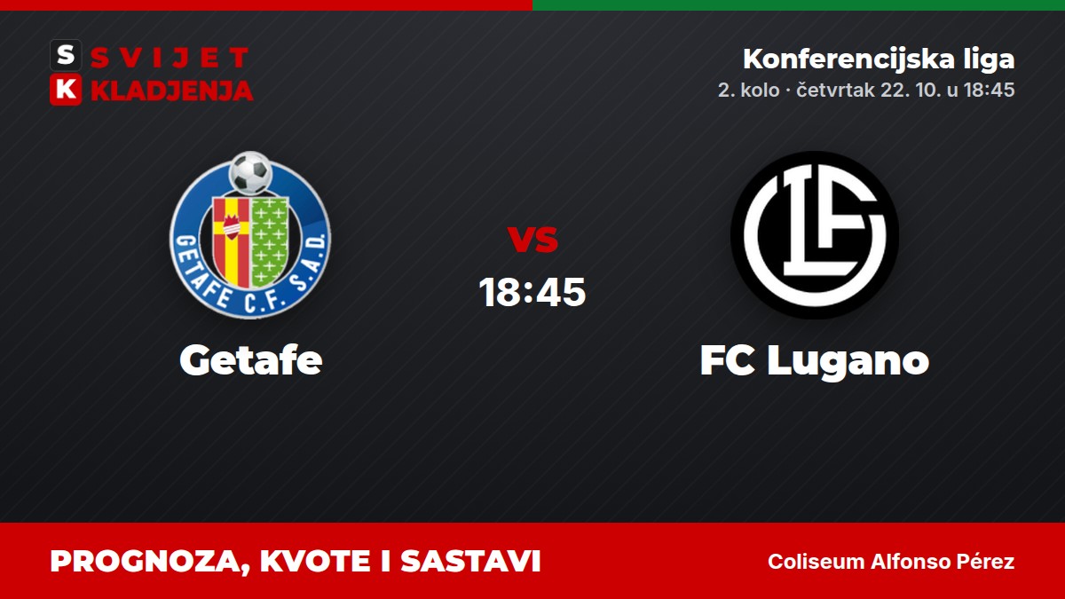 Getafe – FC Lugano, Konferencijska liga: prognoza i kvote