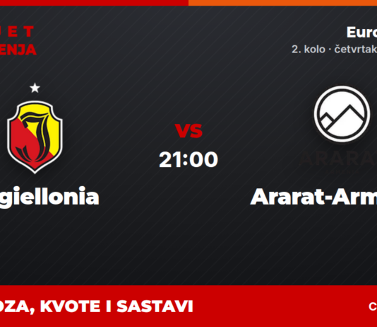 Jagiellonia – Ararat-Armenia prognoza i tip: Europska liga, četvrtak u 21:00 Jagiellonia – Ararat-Armenia, Europska liga, 2. kolo: prognoza i kvote
