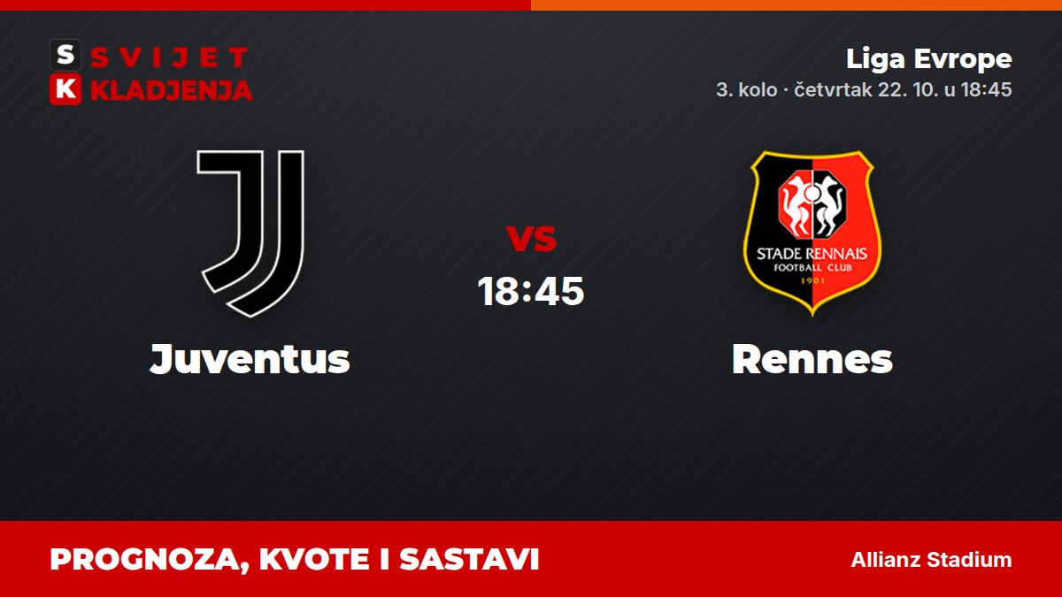 Juventus – Rennes, Liga Evrope: prognoza i kvote