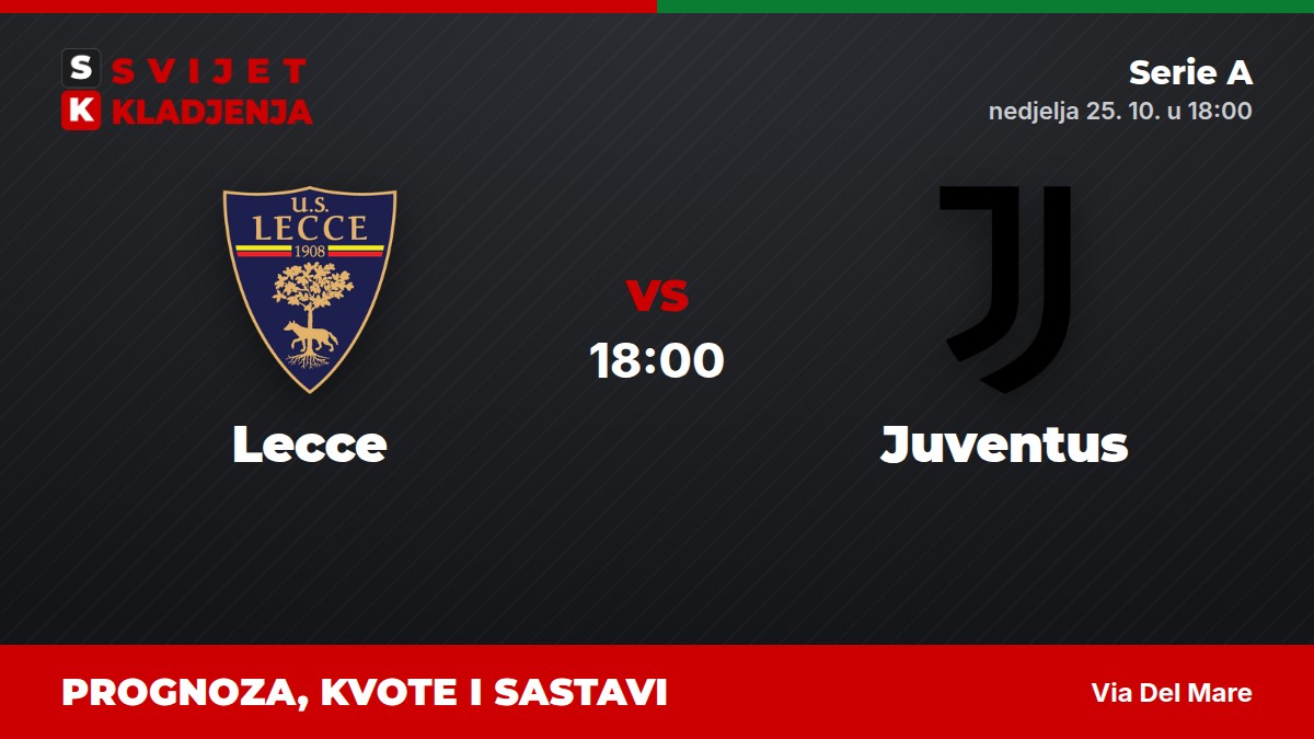Lecce – Juventus, Serie A: prognoza i kvote