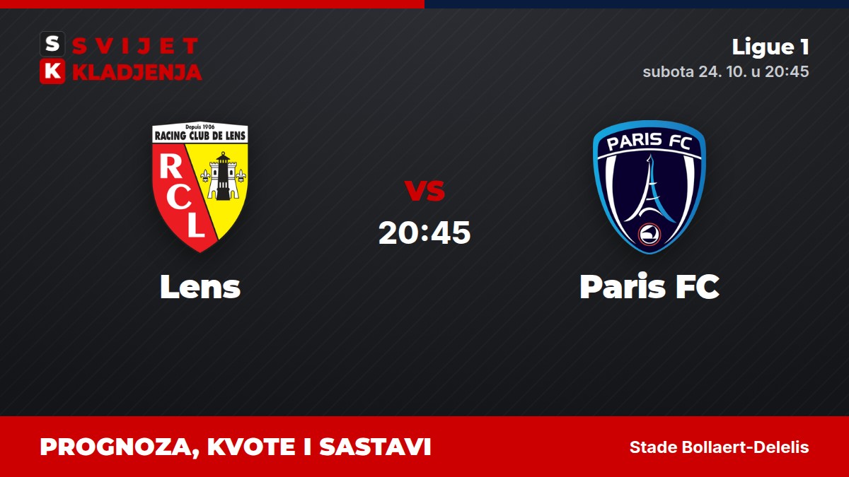 Lens – Paris FC, Ligue 1: prognoza i kvote