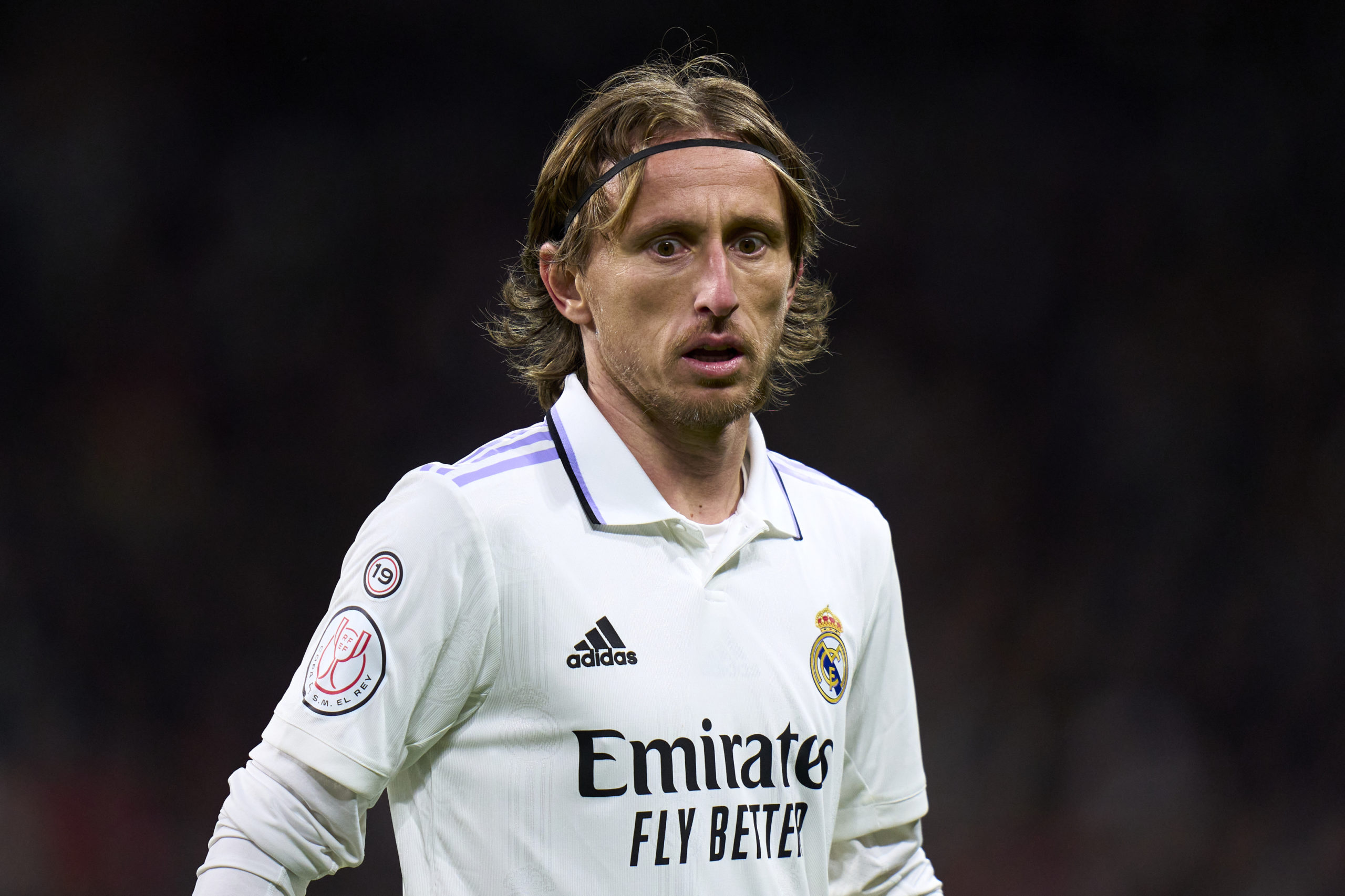 Luka Modrić u bijelom dresu Real Madrida tijekom utakmice