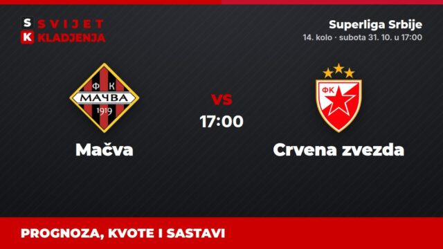 Mačva – Crvena zvezda prognoza i tip: pobjeda gostiju, subota u 17:00