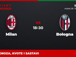Milan – Bologna prognoza i tip: Oba tima daju gol, srijeda u 18:30 Milan – Bologna, Serie A: prognoza i kvote