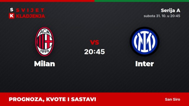 Milan – Inter prognoza i tip: manje od 3,5 gola, subota u 20:45