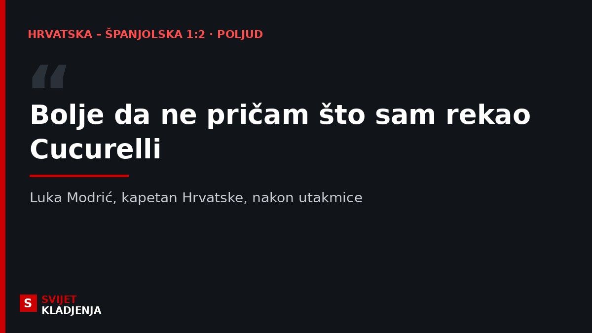 Citat Luke Modrića o Cucurelli nakon utakmice Hrvatska – Španjolska