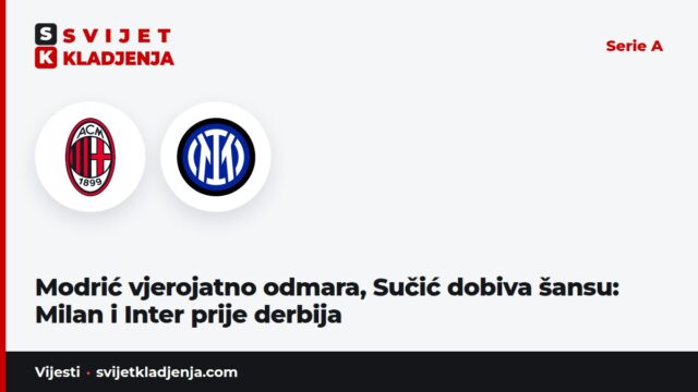 Modrić vjerojatno odmara, Sučić dobiva šansu: Milan i Inter prije derbija