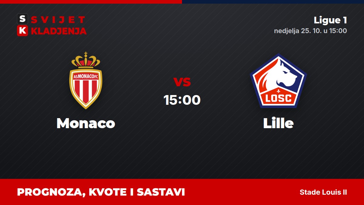 Monaco – Lille, Ligue 1: prognoza i kvote