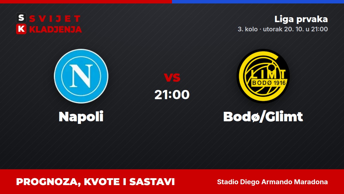 Napoli – Bodø/Glimt, Liga prvaka: prognoza i kvote