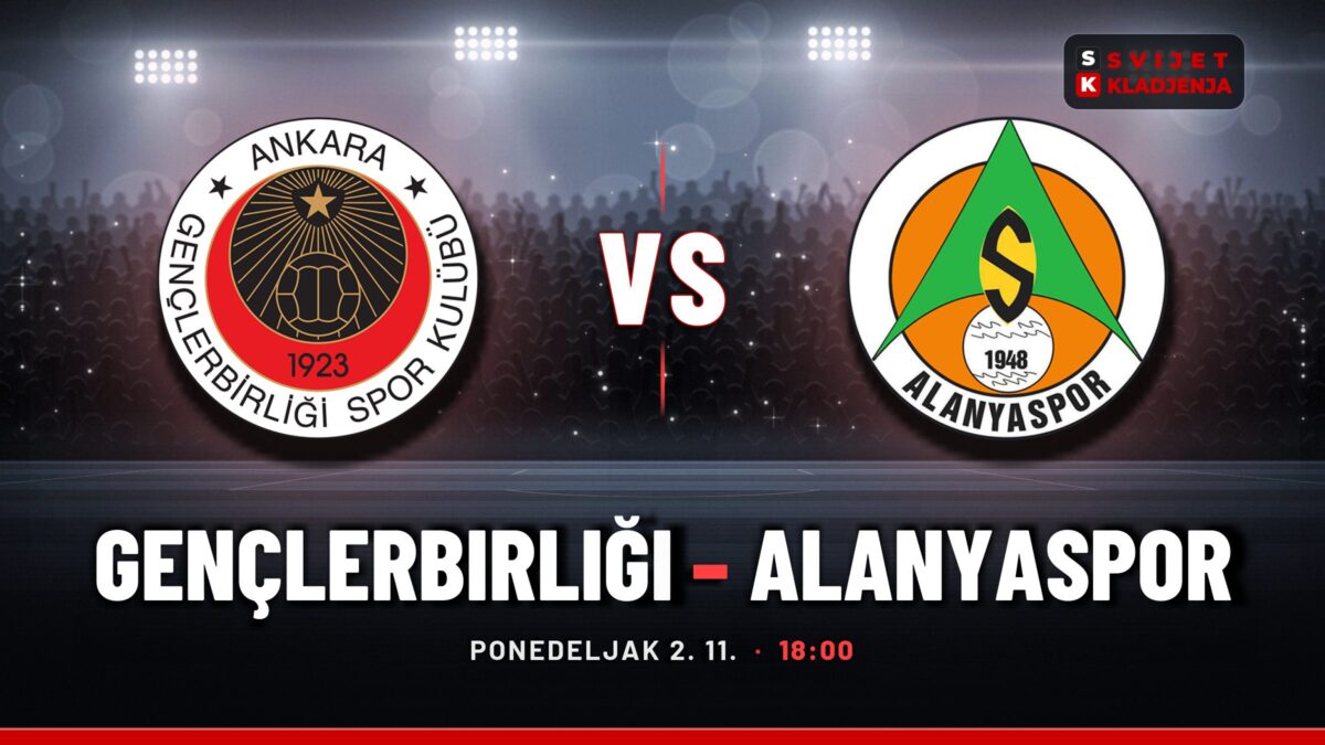 Gençlerbirliği – Alanyaspor prognoza i tip: 2,5 gola, ponedeljak u 18:00