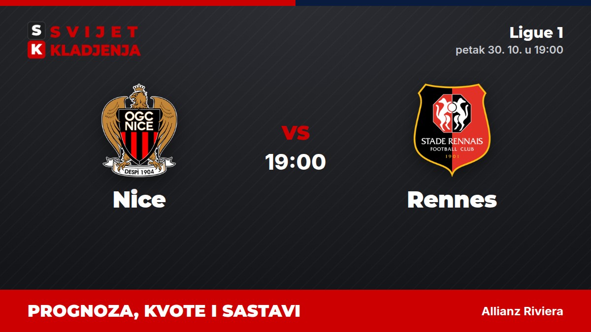 Nice – Rennes, Ligue 1: prognoza i kvote
