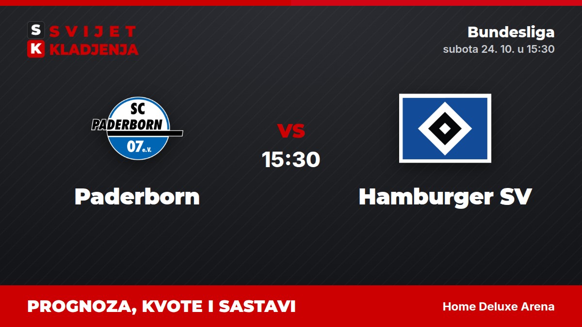 Paderborn – Hamburger SV, Bundesliga: prognoza i kvote