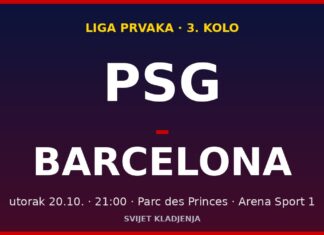 PSG – Barcelona gdje gledati: Koundé i García ne putuju u Pariz, Livaković u kadru, utorak u 21:00 Grafika: PSG – Barcelona, Liga prvaka, utorak 20. listopada 2026. u 21:00 na Parc des Princesu