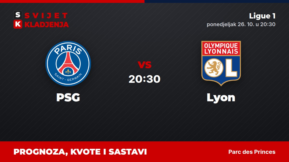 PSG – Lyon, Ligue 1: prognoza i kvote