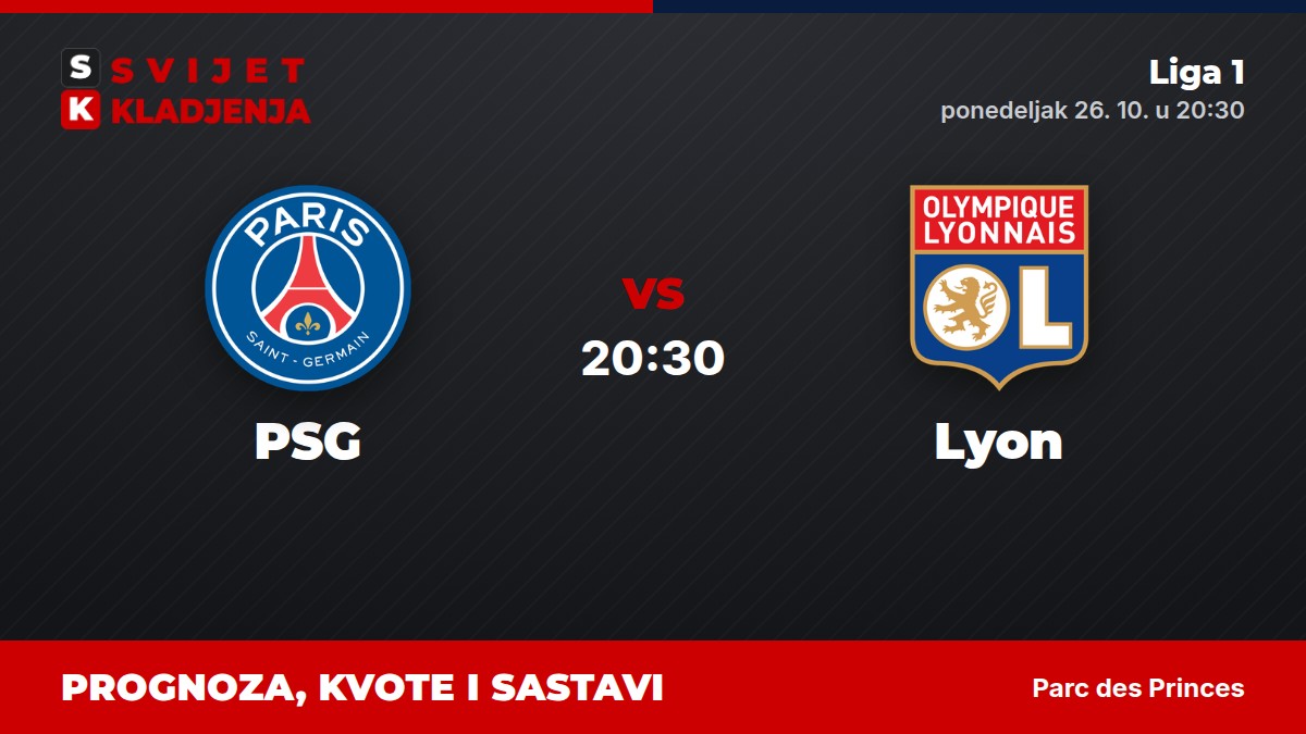 PSG – Lyon, Liga 1: prognoza i kvote
