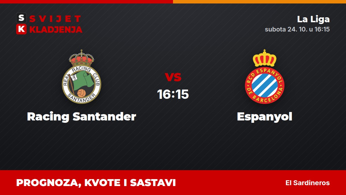 Racing Santander – Espanyol, La Liga: prognoza i kvote